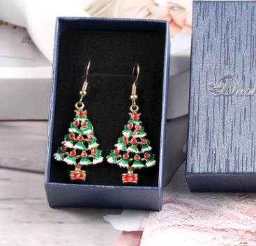 Christmas Tree Pendant Earrings for Holiday Decor