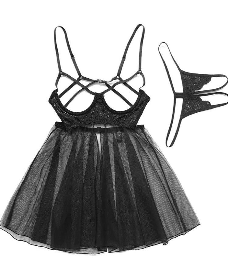 Lingerie Nightdress with Adjustable Straps and Temptation