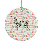 Dalmatian Merry Christmas Ceramic Ornament