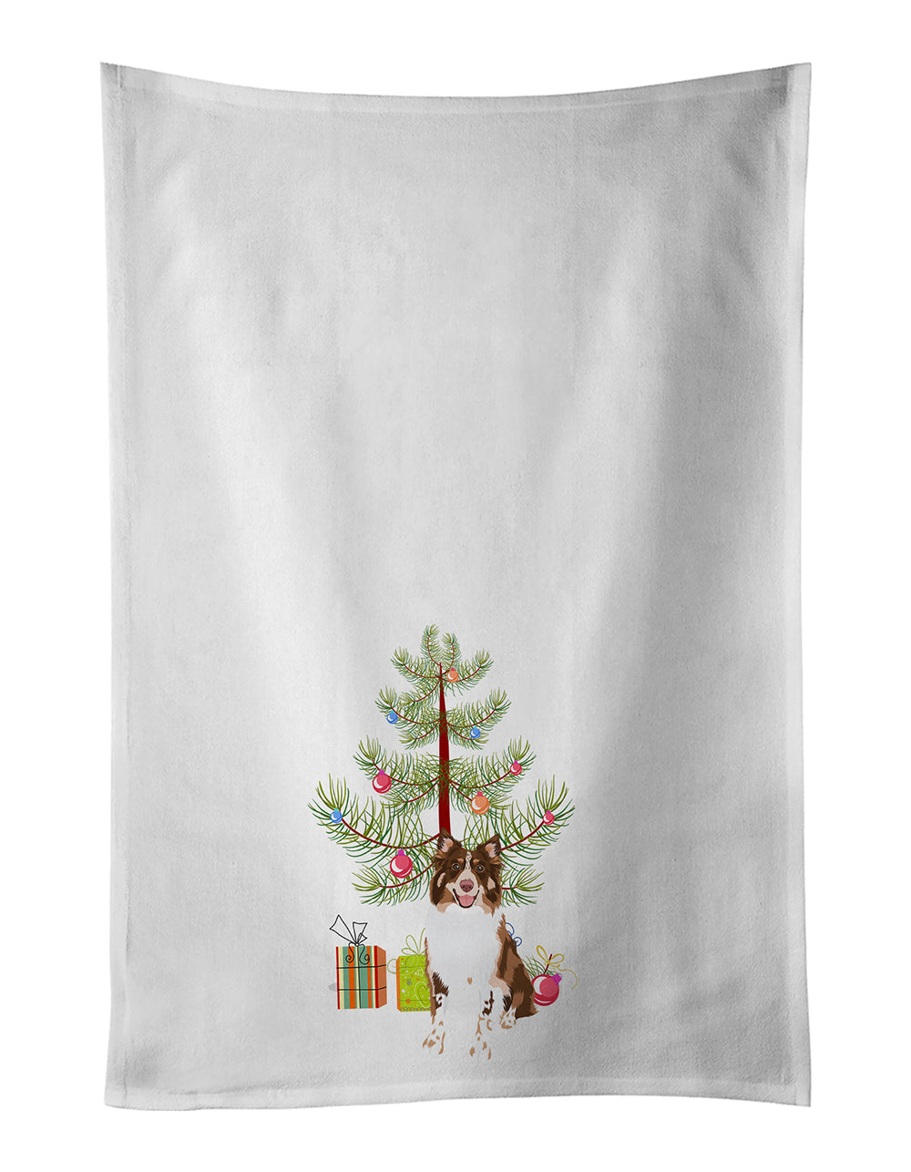 Australian Shepherd Red Tricolor #2 Christmas Kitchen Towel Set of 2