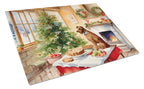 Irish Terrier Christmas Cookies Glass Cutting Board