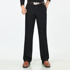High-Waist Stretch Straight Cashmere Men's Trousers