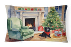 Schipperke Cozy Christmas Throw Pillow