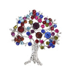 Colorful Rhinestone Christmas Tree Brooch & Scarf Clip