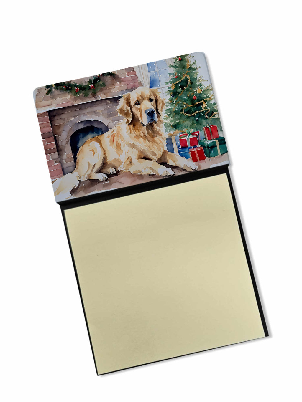 Golden Retriever Cozy Christmas Sticky Note Holder