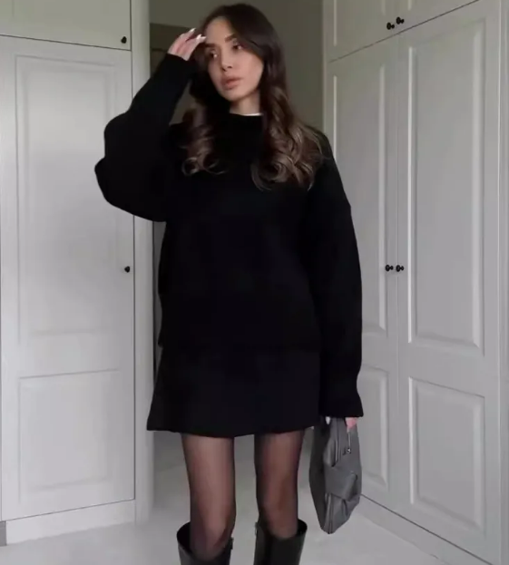 2 Pieces Knit Sweater Skirt Sets For Women