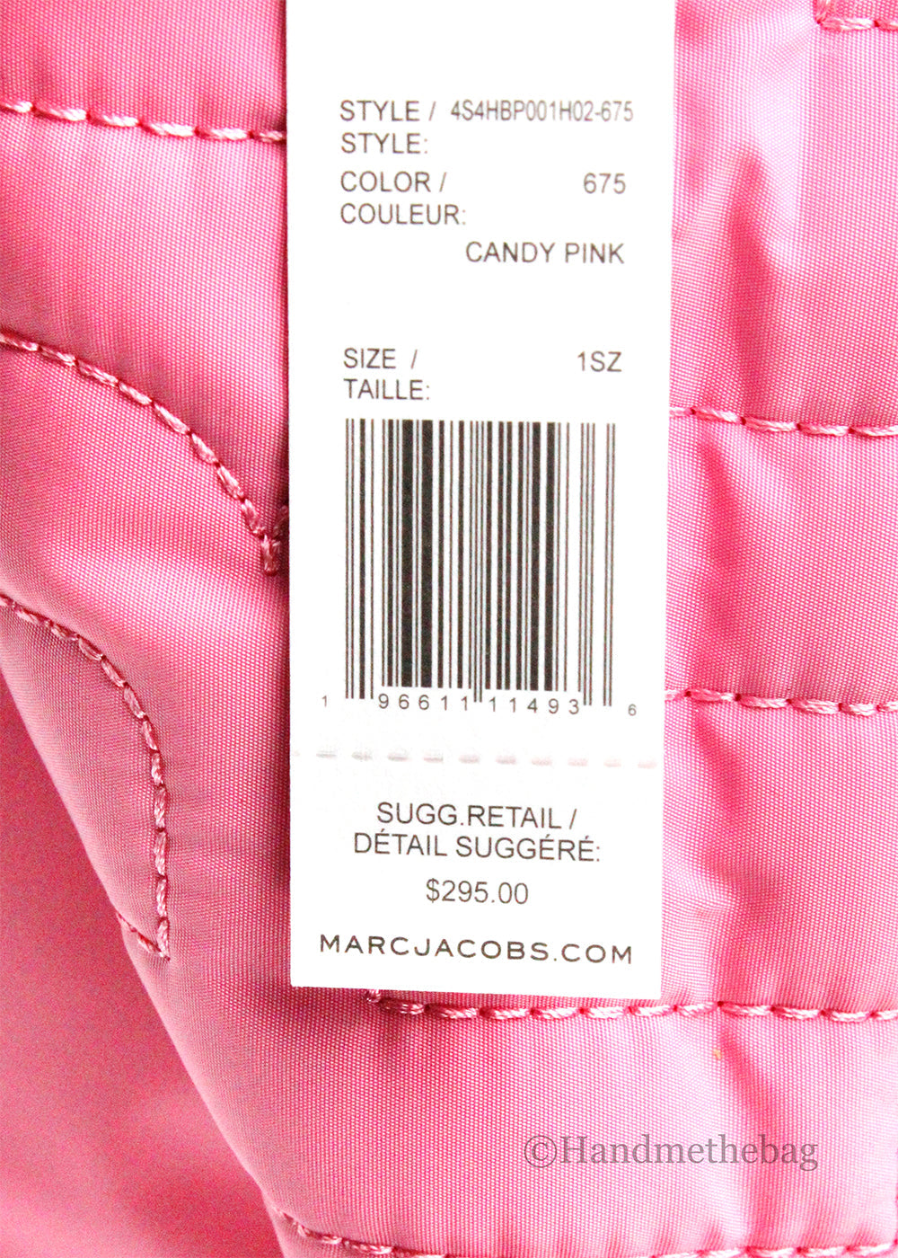 Marc Jacobs Medium Candy Pink Monogram Quilted Puffy Backpack | Streetwear