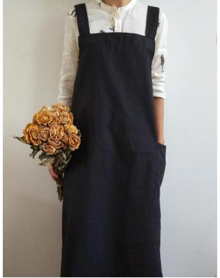 Japanese Cotton Apron Dress with Pockets