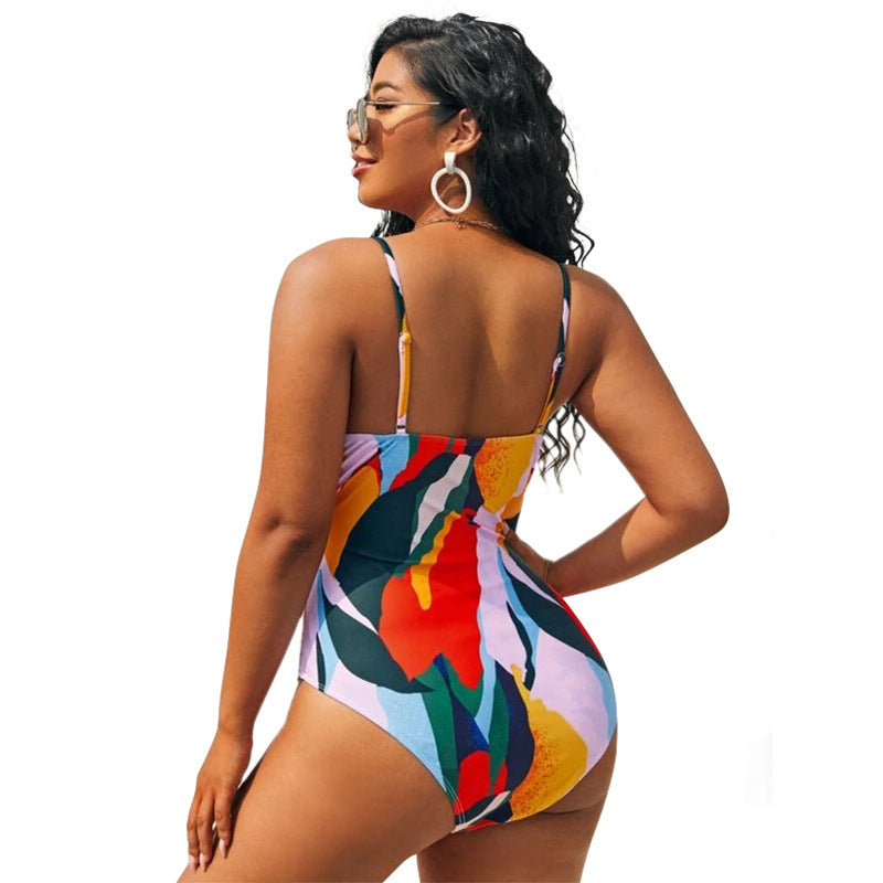 2022 Women's Digital Print One-Piece Bikini Swimsuit