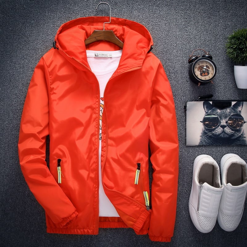 Solid Color Men's Lightweight Fashion Jacket