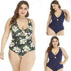 Plus Size Deep V Bikini Swimsuit for Women