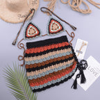 Amazon Beach Vacation Crochet Colorful Bikini Set