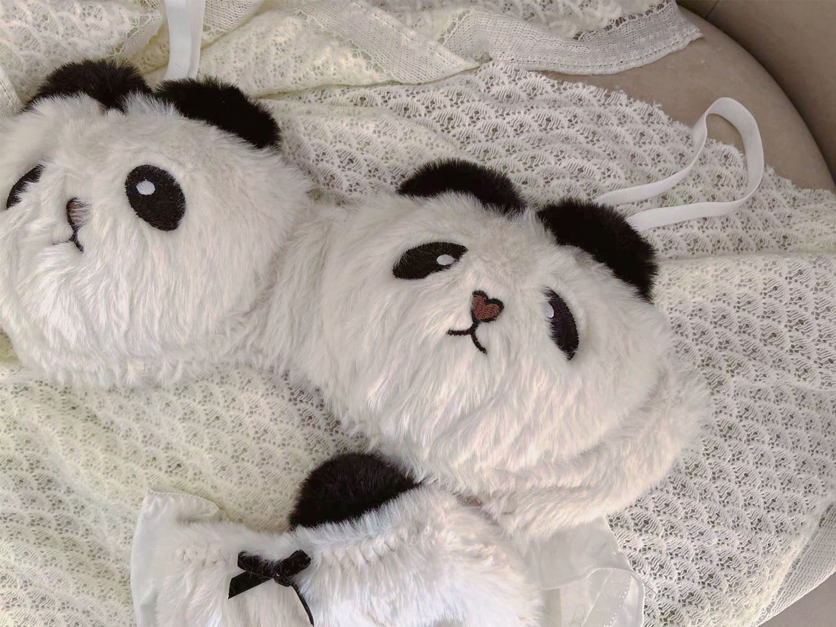 Plush Panda Wireless Bra Set