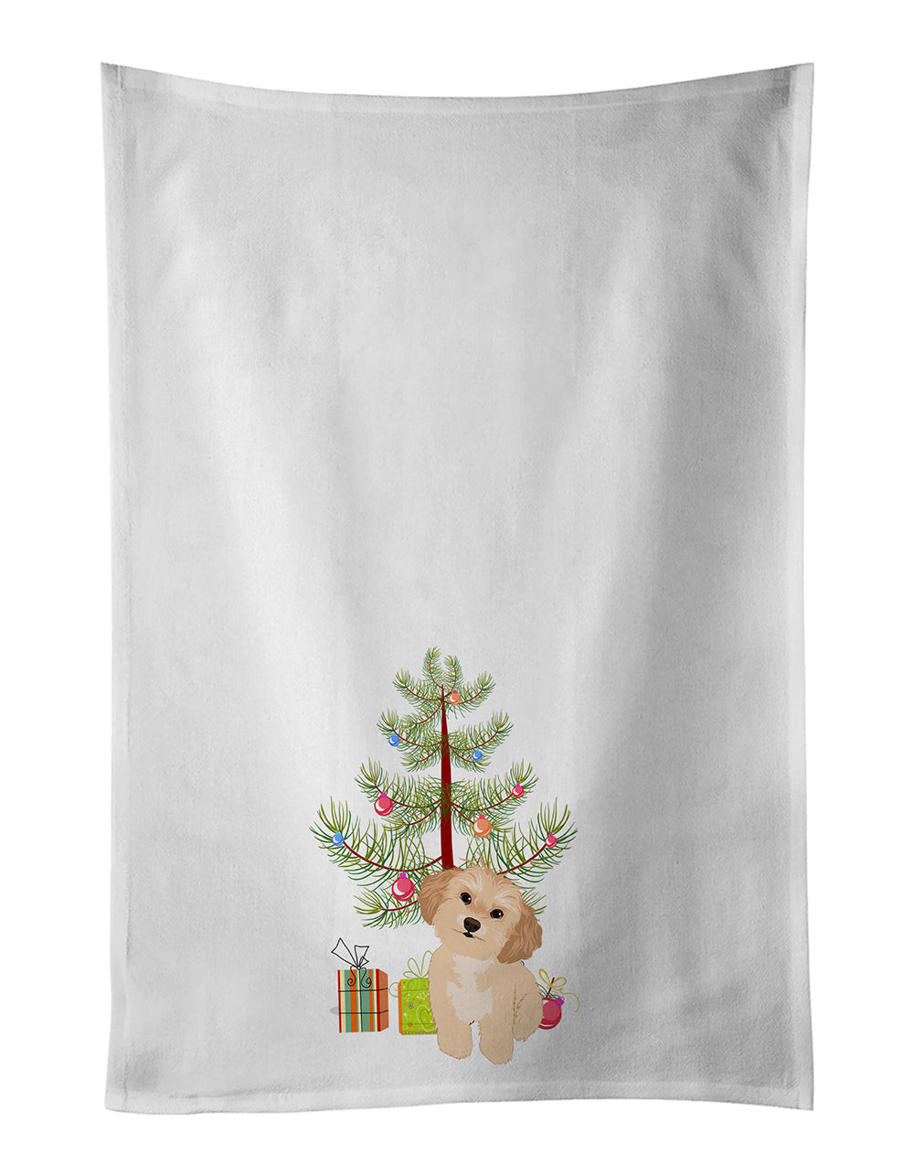 Shih-Tzu Gold #1 Christmas Kitchen Towel Set of 2