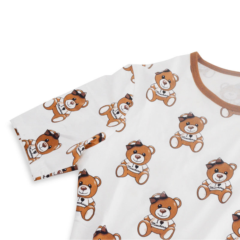 Baby White Bear Romper Bodysuit