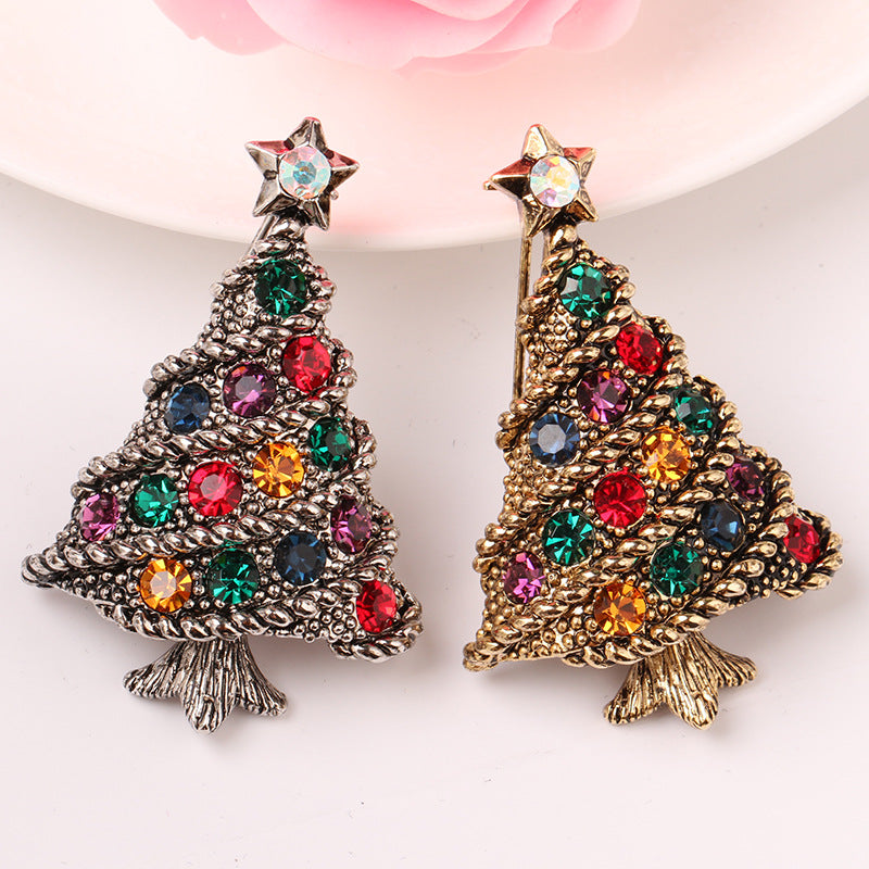 Christmas Tree Brooch - Vintage Style Jewelry Accessory