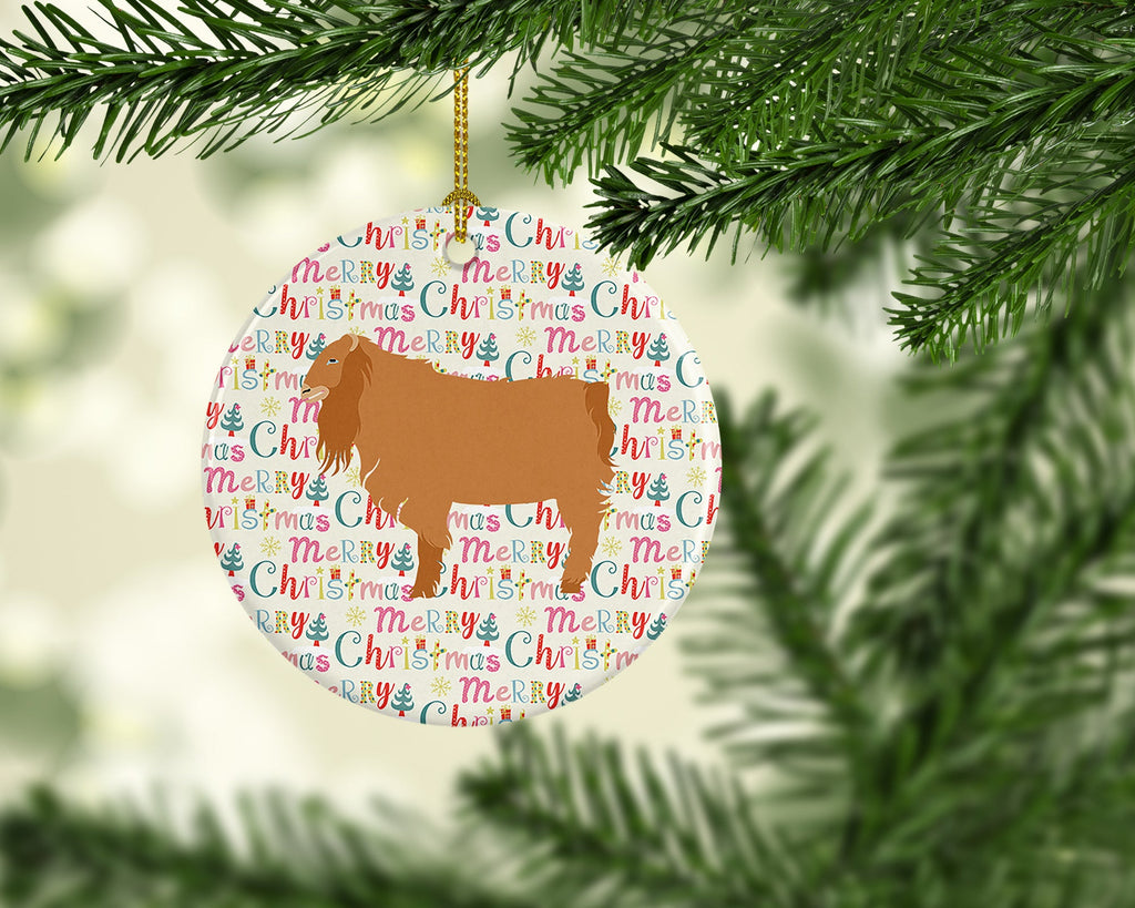 American Lamancha Goat Christmas Ceramic Ornament