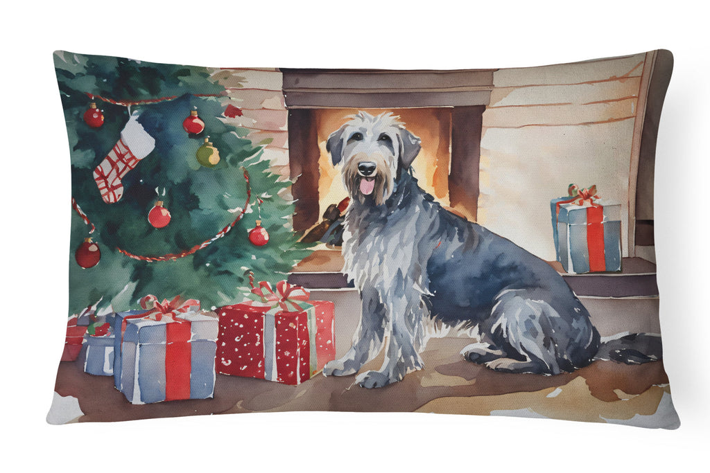Irish Wolfhound Cozy Christmas Throw Pillow