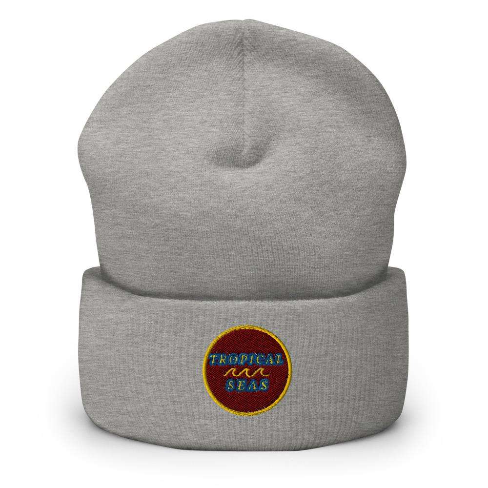 Tropical Maroon Beanie | Embroidered Cap