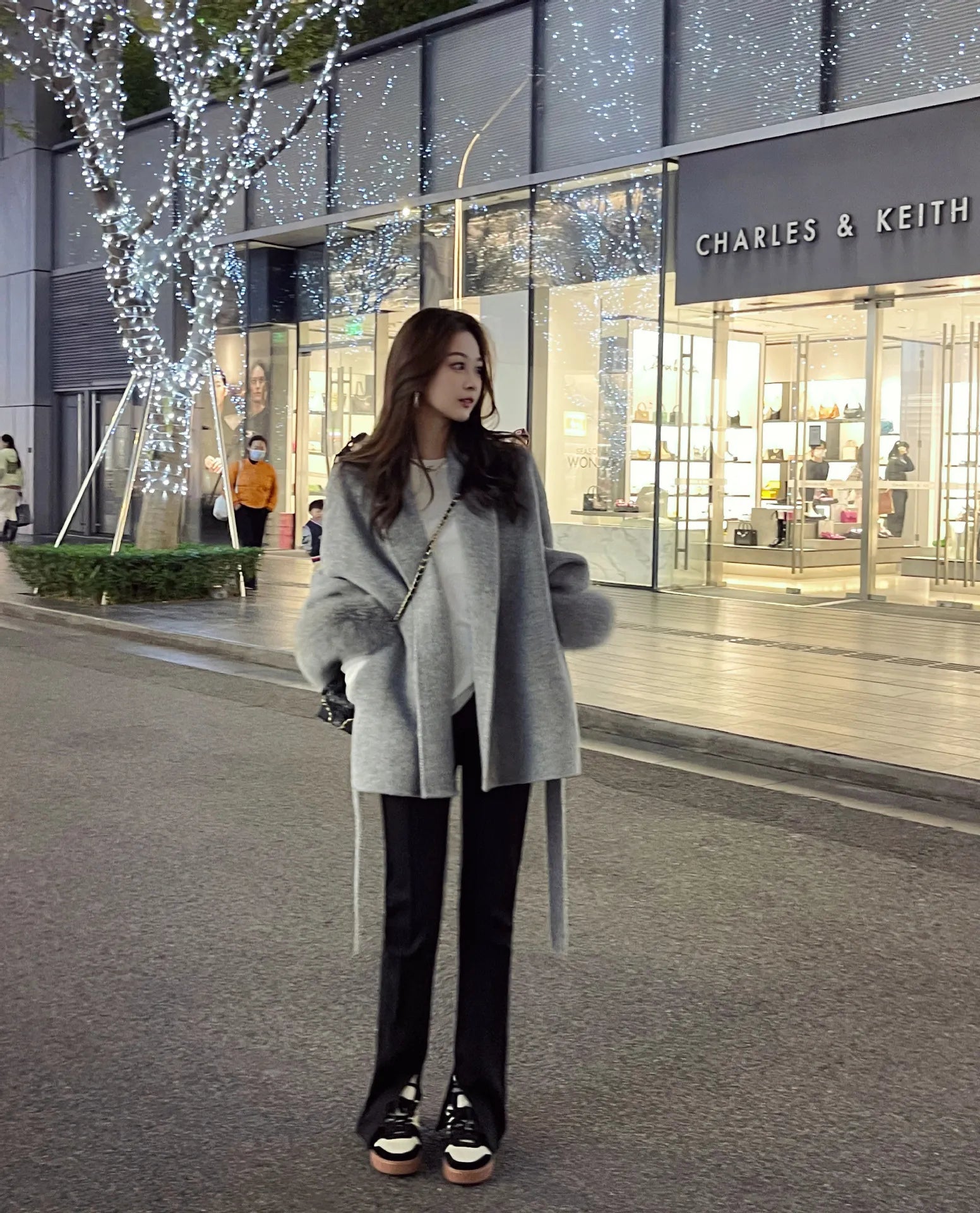 Fox Fur Elegant Double-sided Cashmere Coat