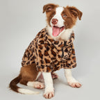 Warm Leopard Print Dog Jacket