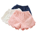 Girls' Hollow Lace Beach Shorts for Ages 8+