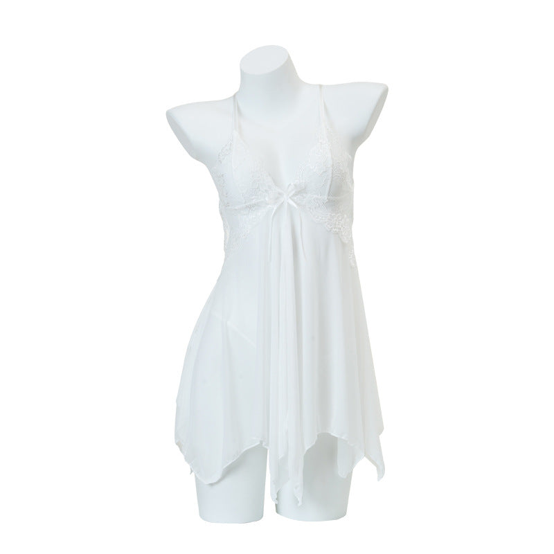 Oshilin Lace Temptation Lingerie Set with Sheer Nightgown