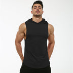 Men's Cotton Hooded Sleeveless Tank Top