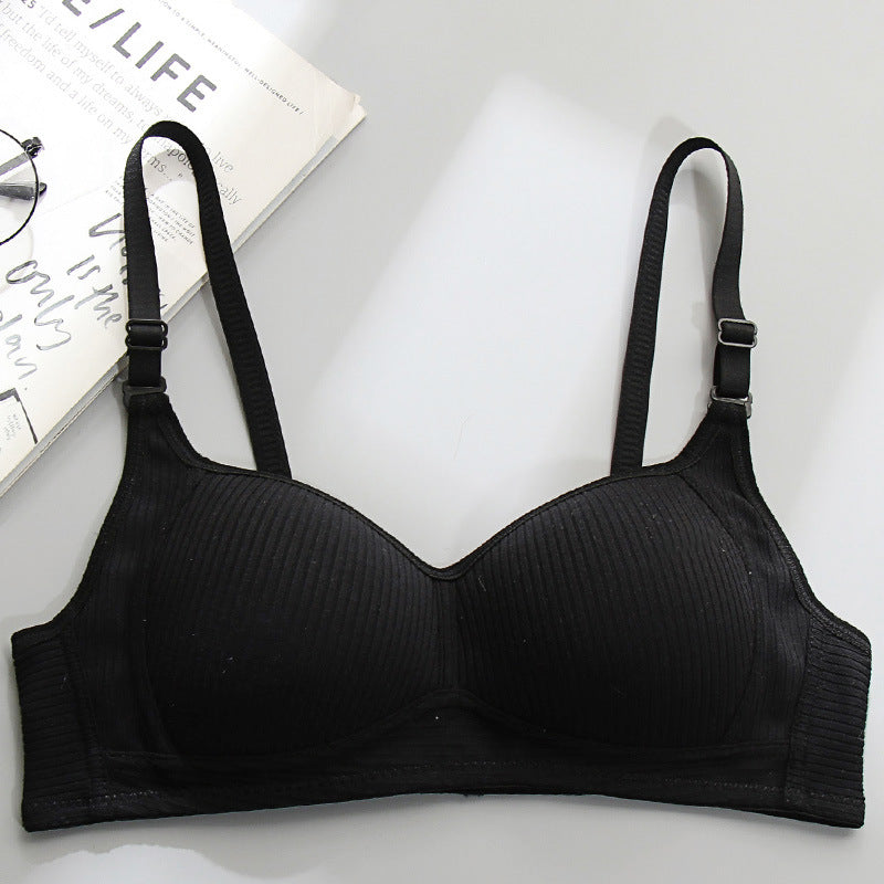 Breathable Cotton Girls' Ribbed Bodysuit Bra