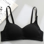 Breathable Cotton Girls' Ribbed Bodysuit Bra