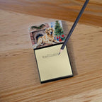 Golden Retriever Cozy Christmas Sticky Note Holder