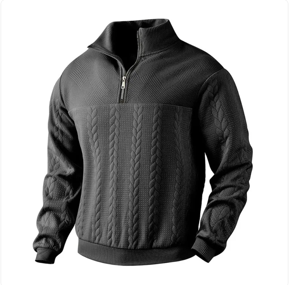 Men's Jacquard Long-Sleeve Sweater