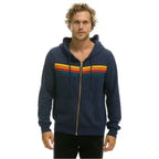 Unisex Aviator Nation 5 Stripe Zip Hoodie Sweatshirt | Streetwear