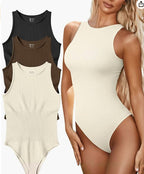2023 Summer Amazon Bodysuit with Sleeveless Design