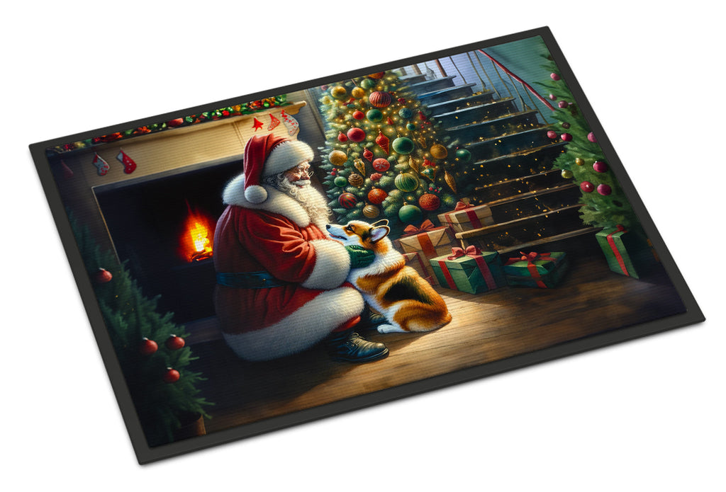 Corgi and Santa Claus Doormat