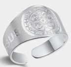 Adjustable Simple Cross Ring for Men