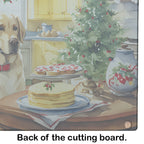 Labrador Retriever Christmas Cookies Glass Cutting Board