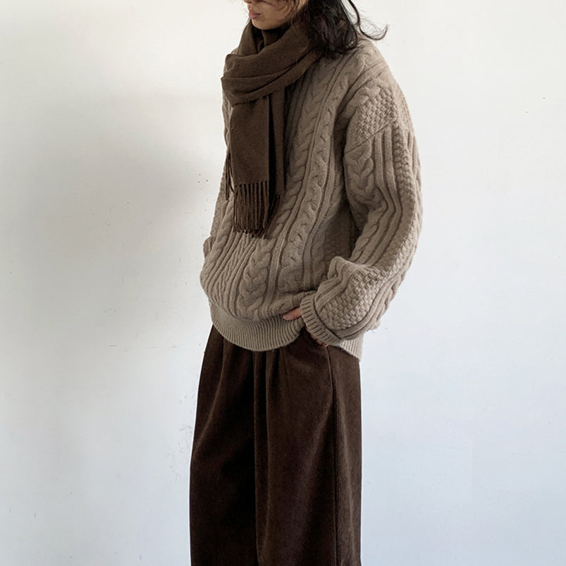 Winter Japanese Streetwear Crewneck Sweater for Couples