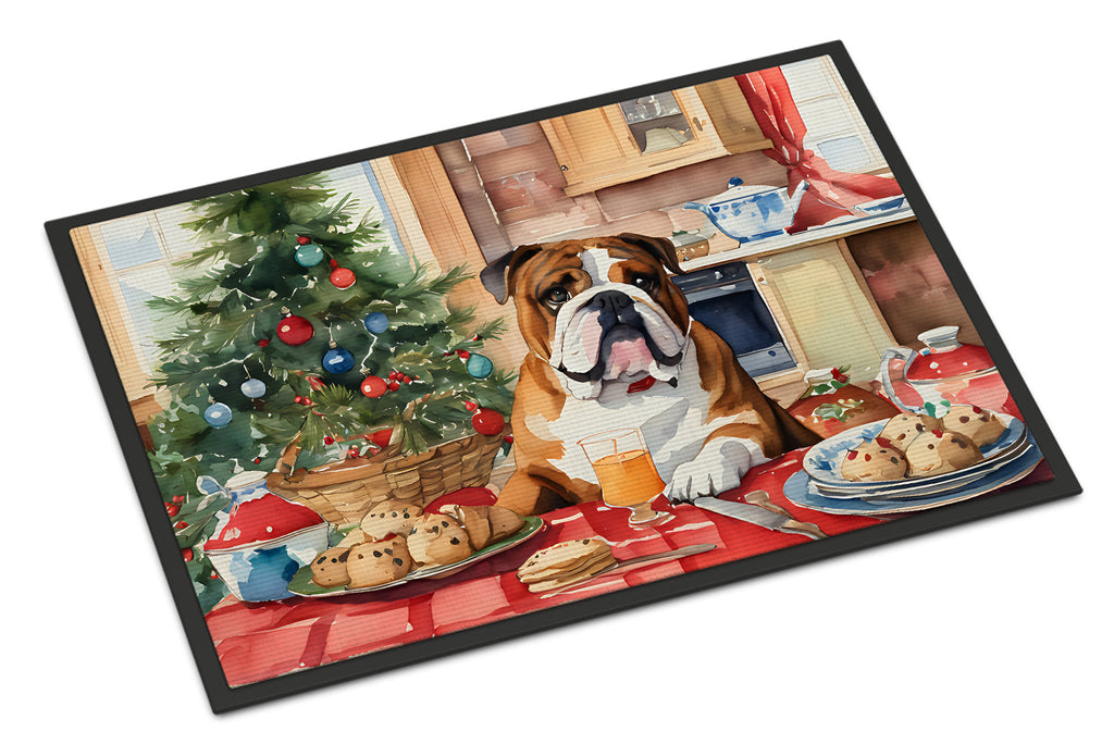 English Bulldog Christmas Cookies Doormat
