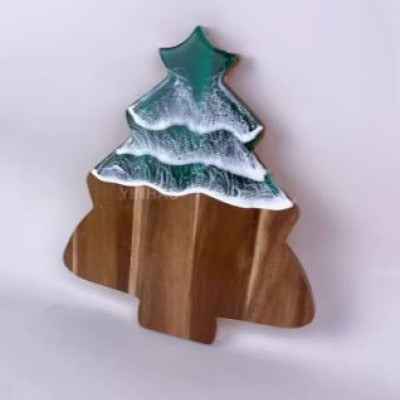Christmas Tree Resin Fruit Cutting Board