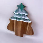 Christmas Tree Resin Fruit Cutting Board
