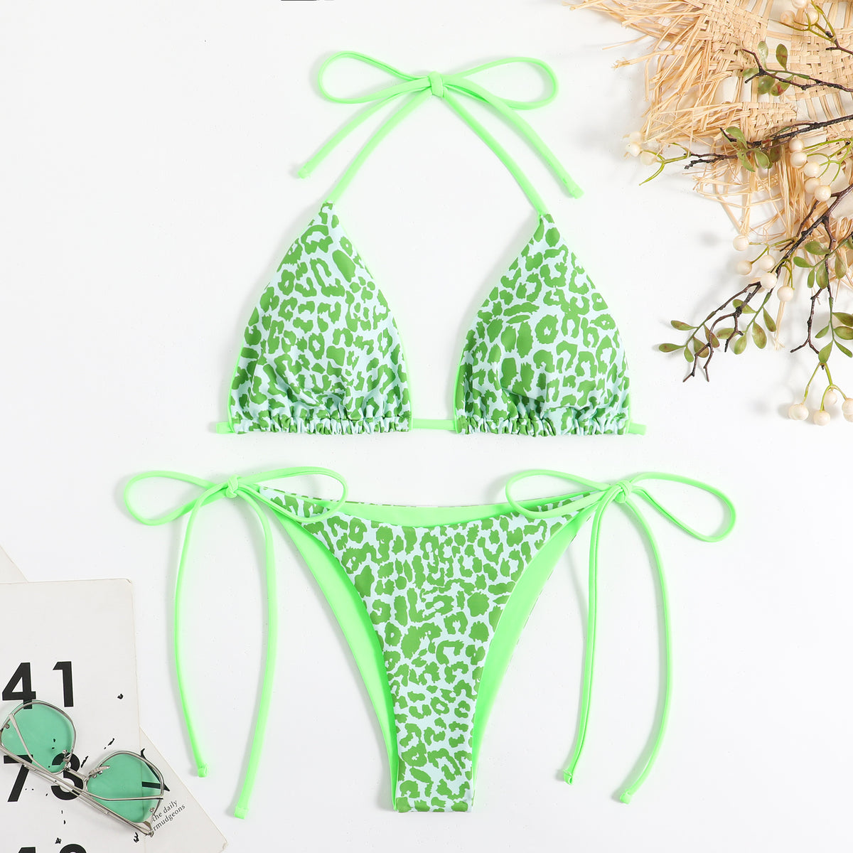 2023 Women's Leopard Print Bikini Two-Piece Swimsuit