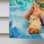 Airedale Terrier Christmas House Flag