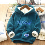 Boys' Embroidered Velvet Fleece Hoodie | Streetwear