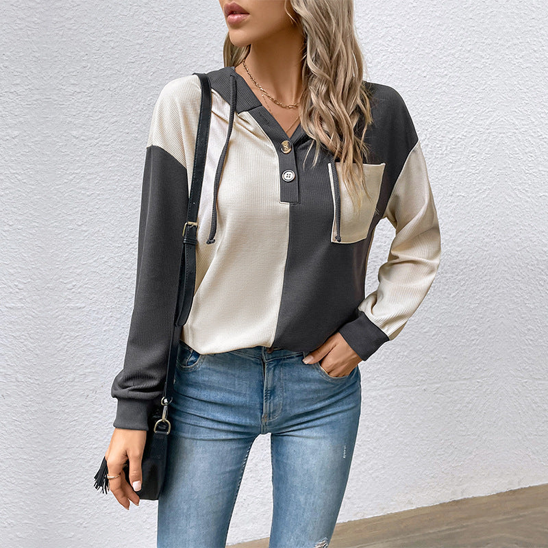 Women's Hooded Pullover Sweater for Spring & Autumn | Streetwear