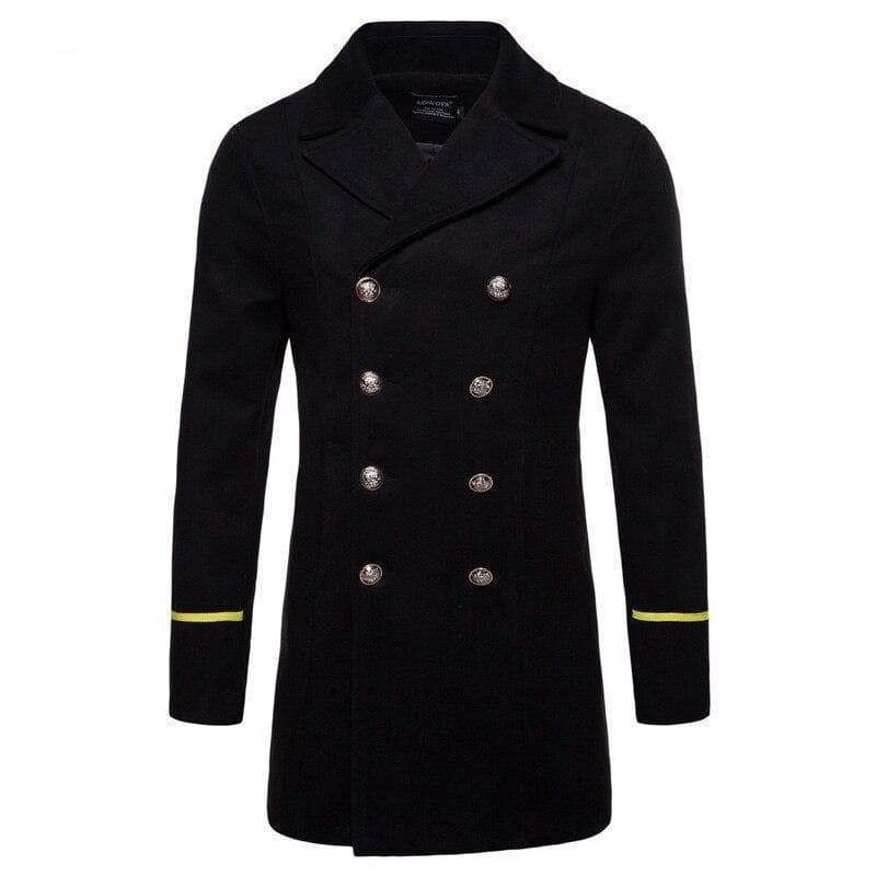 Mid-length Men's Fashion Wool Trench Coat