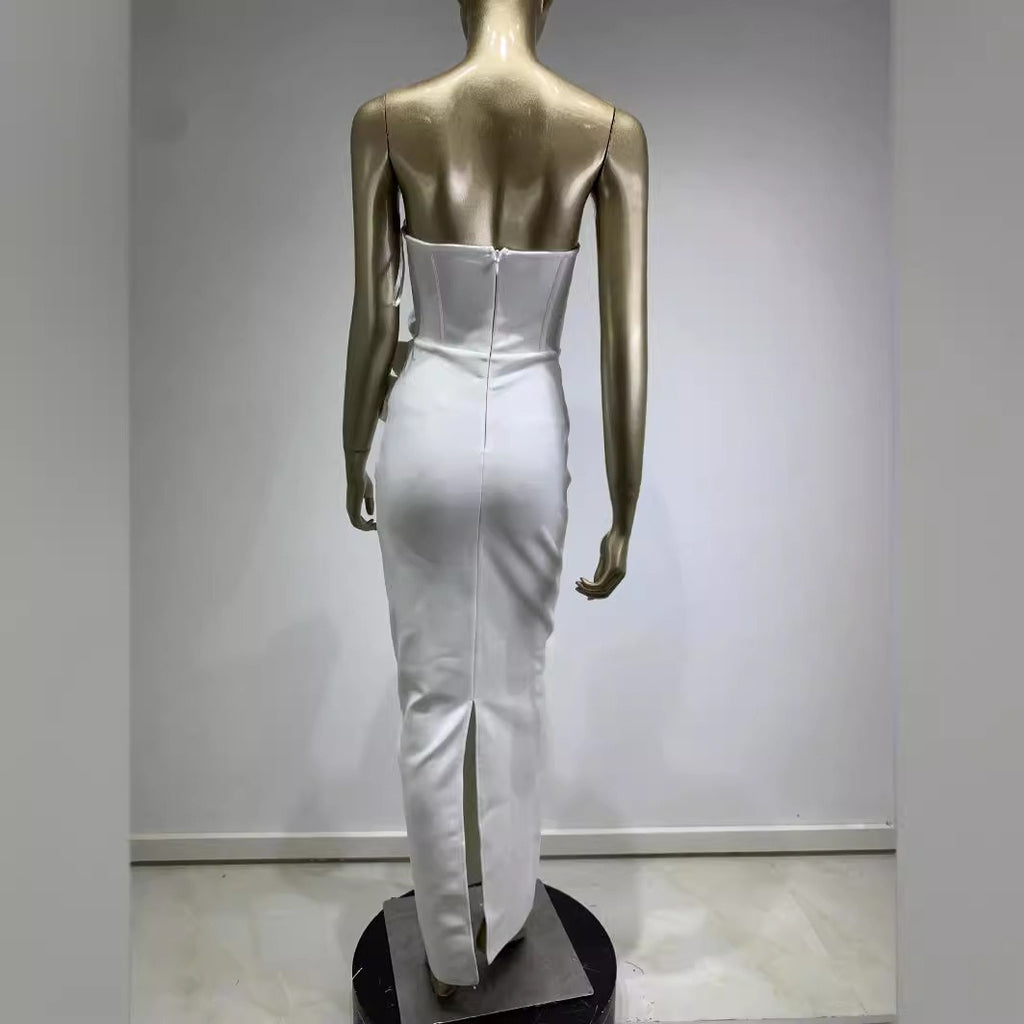 Women's Bandage Tube Top Applique Party Dress