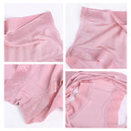 Silk Women's Breathable Lace Mid-Waist Boxer Shorts