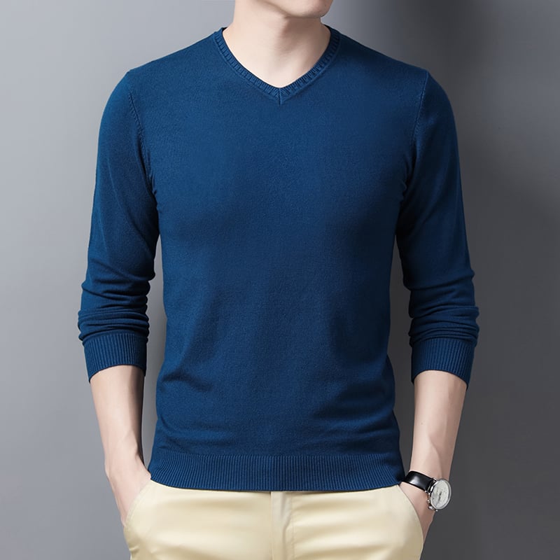Men's Thin Knitted Round Neck Sweater