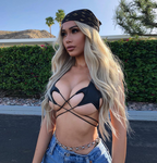 "Sexy Strappy Tank Top with Star Print Bra"